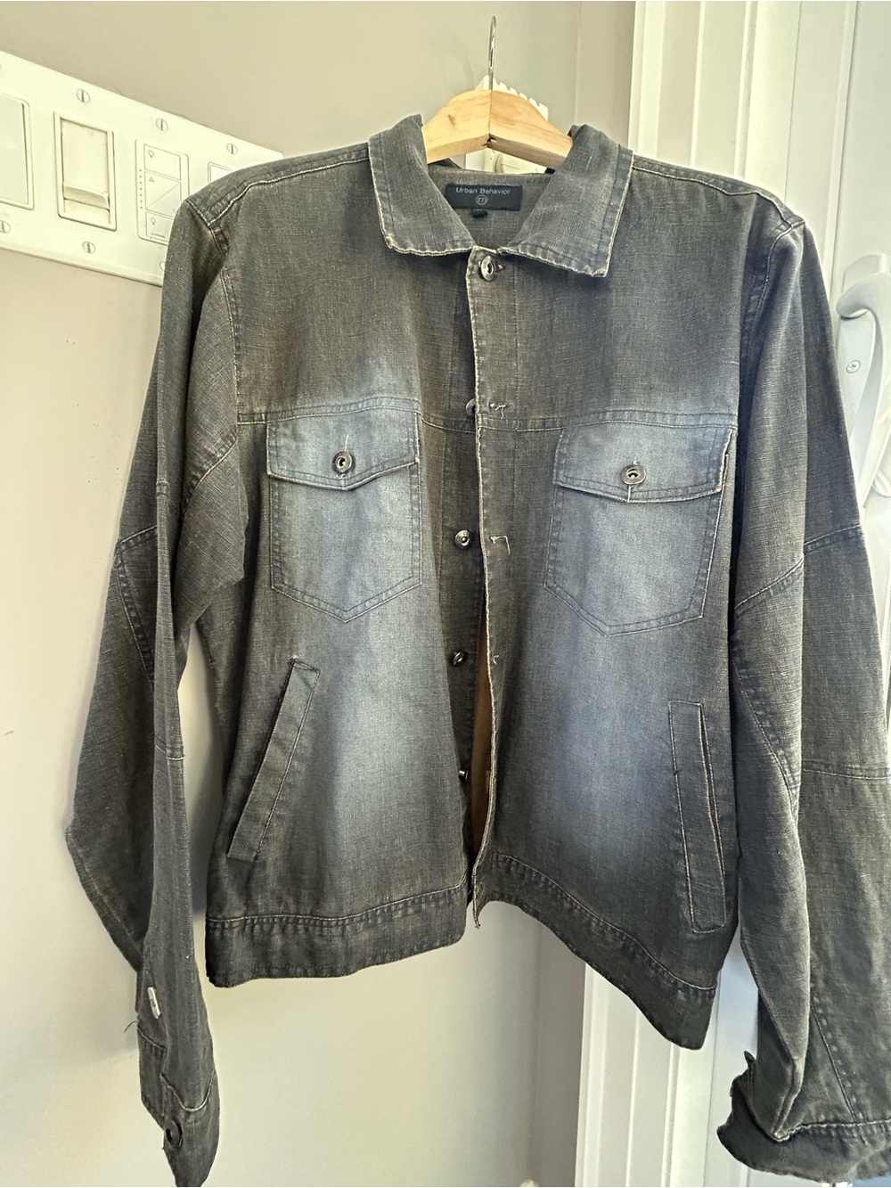 Urban Behavior Washed Gray Lightweight Shirt Jacket